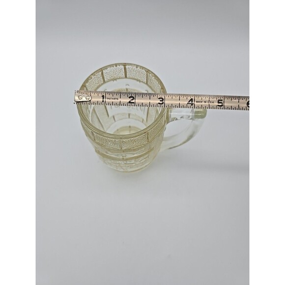 Vintage DAD'S ROOT BEER Amber & Clear Barrel Shaped Heavy Glass Mug 5.25" Tall - Picture 8 of 10